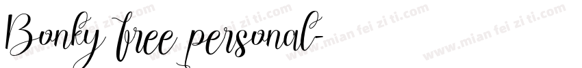 Bonky free personal字体转换